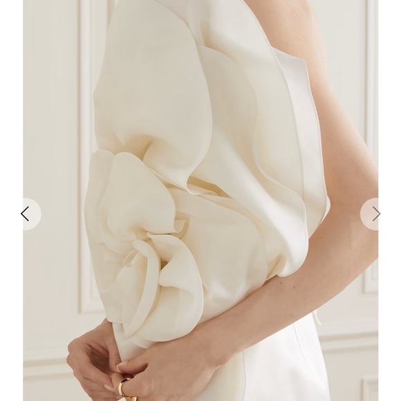 ISO this Magda Butrym appliquéd silk-organza and satin mini dress - Picture 2 of 4